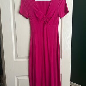 a new day Fuchsia Midi Dress